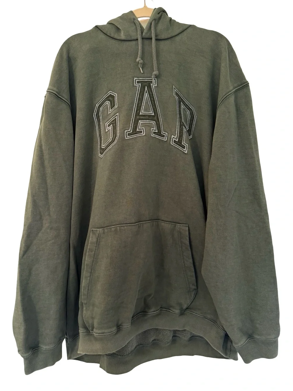 GAP Arch Logo Ripstop Hoodie Dark Forest Green XXL
